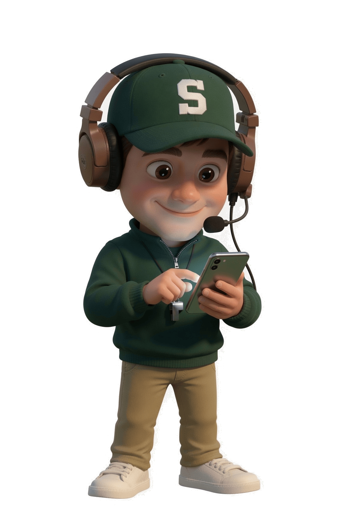SAM checking his phone